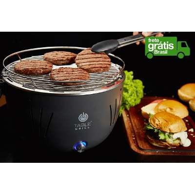 Table Grill Churrasqueira Inox De Mesa A Carvão Cinza Churrasqueira Inox Grill Churrasqueira Churrasqueira