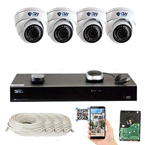 GW Security 8 Channel 4K NVR 5 Megapixel H.265 Security Camera System