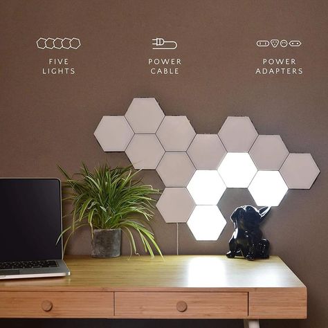 Modular LED Hexagonal Wall Lamps Touch Sensitive Modular Wall Lamp