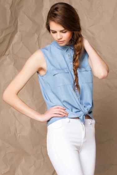 Mavi Kadin Cep Detayli Kolsuz Gomlek 336547 Moda Stilleri Kadin Gomlek Mavi Kadin Cep Detayli Kolsuz Gomlek 336547 Moda Stilleri Kadin Gomlek