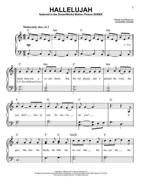 hallelujah piano sheet music leonard cohen piano sheet music free cloverton hallelujah christmas piano sheet music