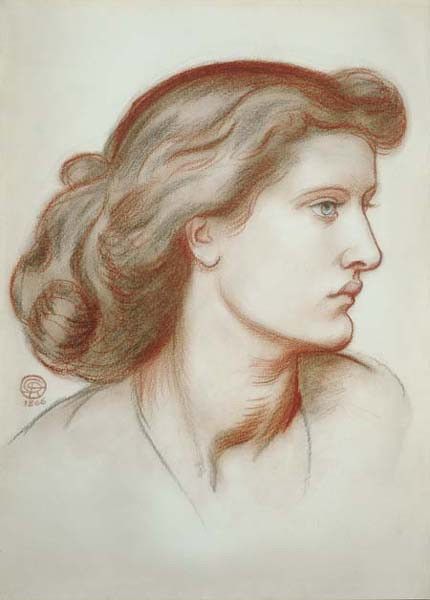 Portrait Of Alexa Wilding Profile To The Right Dante Gabriel