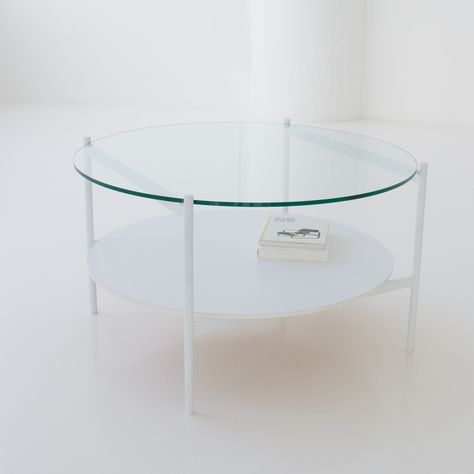 Edition Coffee Table White A Double Tier Round Double Tier Round Coffee Table