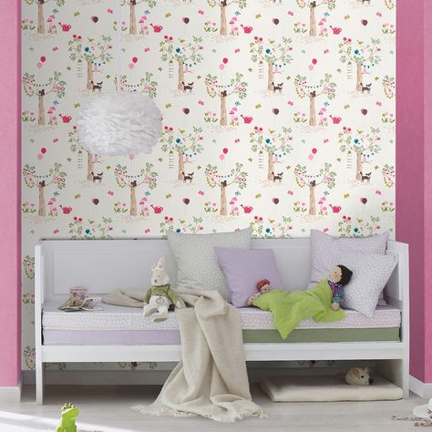 BLUE BUNTING WALLPAPER NEW ROOM DECOR RASCH 238709