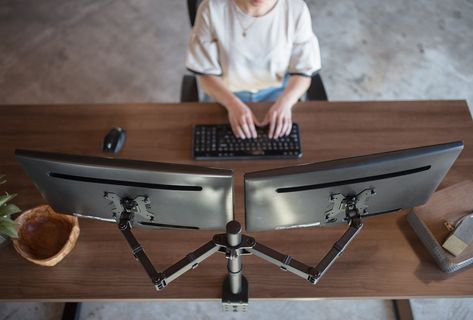 Vivo Dual Lcd Led Monitor Desk Mount Stand Heavy Duty Fully