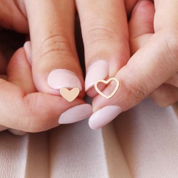Studearrings Gold Heart Stud Earrings Ear Jewelry Simple Earrings