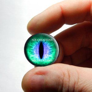 30mm Glass Eye in Purple and Yellow for Taxidermy Sculptures or Jewelry Making Pendant Crafts