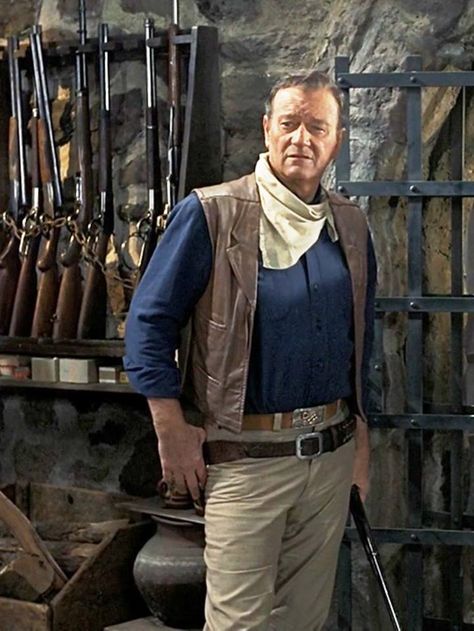 JOHN WAYNE POSTER 24x36 IN Classic Western Cowboy Gun Rifle Out of