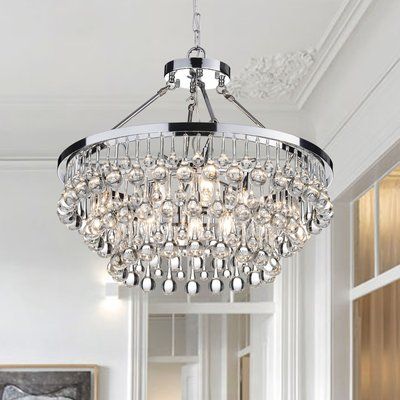Rosdorf Park Mcknight 9 Light 23 6 Semi Flush Mount Crystal Chandelier Ceiling Lights Crystals Crystal Chandelier Ceiling Lights, Chandelier Style Tiered Semi Flush Mount