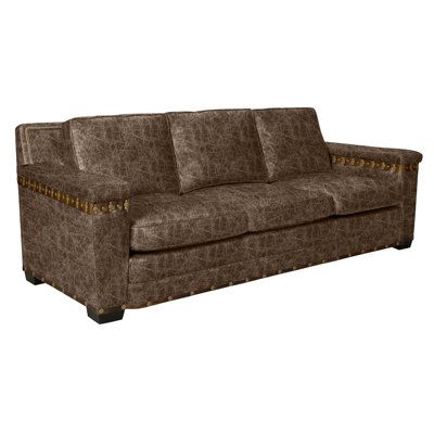 Bedford 92 Genuine Leather Square Arm Standard Sofa Bedford 92 Genuine Leather Square Arm, Best Leather Sofa Sleeper