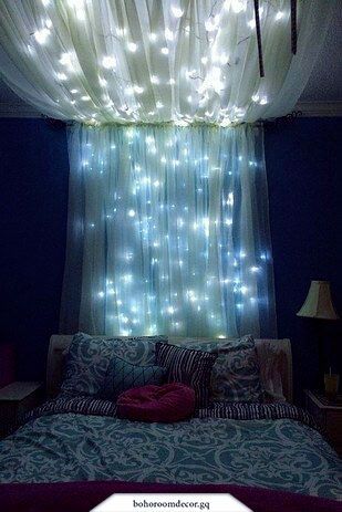 Boho Bedroom Ideas With Fairy Lights Room Decor Bohemian Decor