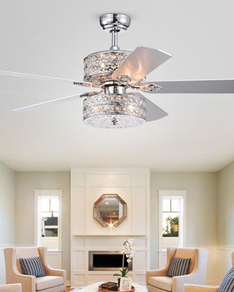 Gold Flamingo 42 Ryley 3 Blade Retractable Blades Ceiling Fan With Remote Control And Light Kit Included Reviews Salvabrani Blade Retractable Blades Ceiling Fan, Horchow Crystal Ceiling Fans