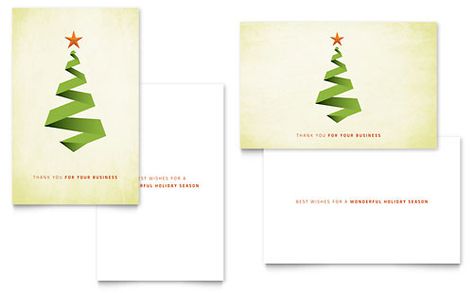 Ribbon Tree Greeting Card Template by @StockLayouts Holiday - christmas card word template Ribbon Tree Greeting Card Template by @StockLayouts Holiday - christmas card word template