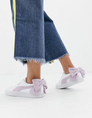 puma blanche femme avec noeud puma blanche femme avec noeud