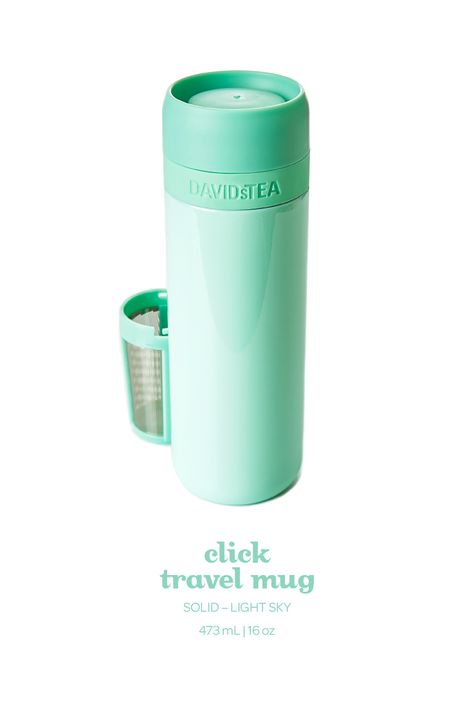 This Leak Resistant Travel Mug Has A Fun Push Button Top For Easy Sipping Access Mugs Davids Tea Travel Mug