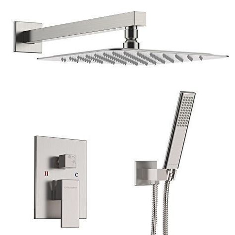 Embather Shower System Brushed Nickel Faucet Set For Embather Shower System Brushed Nickel Faucet Set For