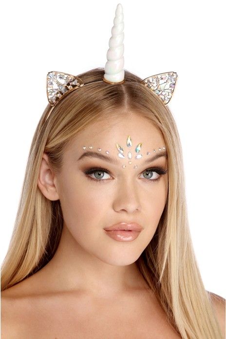 Wig Not Included Unicorn Headband Queen Adult Halloween Costume Accessory