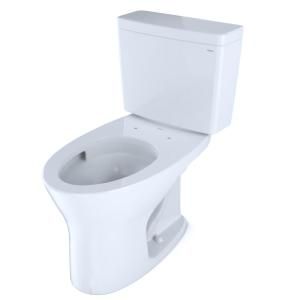 Toto Drake 2 Piece 0 8 Gpf And 1 28 Gpf Dual Flush Elongated Dynamax Tornado Flush Toilet In Cotton White Seat Not Included Cst746cemg 01 The Home Depot Dual Flush Toilet Toto Toilet