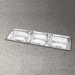 Elkay Lustertone 54 L X 22 W Triple Basin Drop In Kitchen Sink Kitchen Sink Drop In Kitchen Sink Double Kitchen Sink