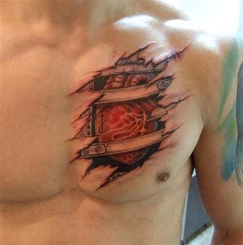 Ripped Skin Tattoo Bionical Heart Tatoo Tatuagem Tatuagens