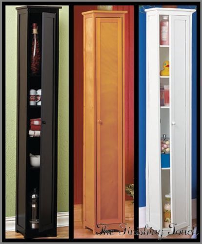 Narrow Skinny Tall Wooden Cabinet Storage Shelves Wood Pantry Kitchen Bathroom Cabinets Tall Cabinet Storage Wood Cabinets, Best Tall Storage Cabinets