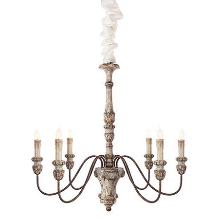 Chandeliers 6-bras-antikweiss 56 cm Lustre Chandelier Fer Maison De Campagne Chandeliers 6-bras-antikweiss 56 cm Lustre Chandelier Fer Maison De Campagne