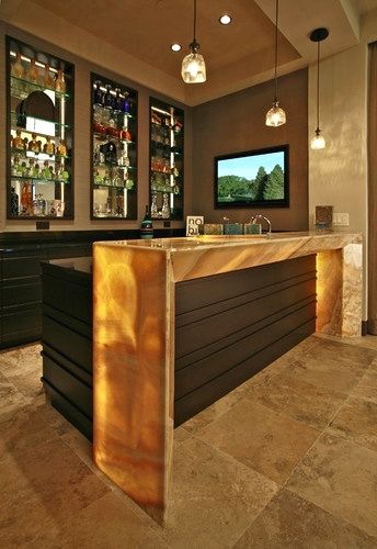 15 Interesting Media Rooms And Theaters With Bars Home Design Lover Home Theater Seating Theater Room Design Home Theater Design