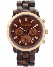 Oversized Michael Kors Tortoise Shell Chronograph Watch MK 5216 | Chronograph, Tortoise shell