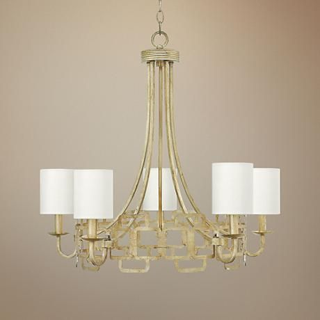 Hinkley Sabina 28 Wide Silver Leaf 5 Light Chandelier 1v301 Lamps Plus Pendant Lights Chandelier Pendant Lights, Lamps Plus Chandeliers Transitional