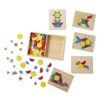 Melissa Doug Pattern Blocks And Boards Classic Toy With 120