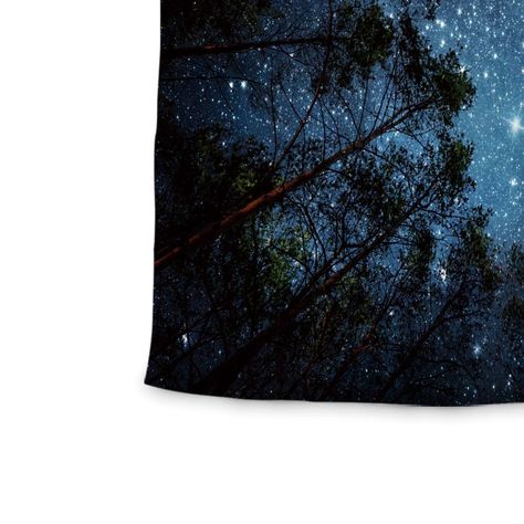 Landscape View of the Mountains and Night Sky Fabric Tapestry 51x60 Wall26