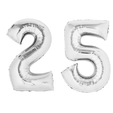 Folienballon 80 cm SILBER /"40/" Zahlenballon Luftballon Geburtstag Helium Zahl