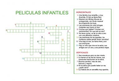 Palabras para crucigrama