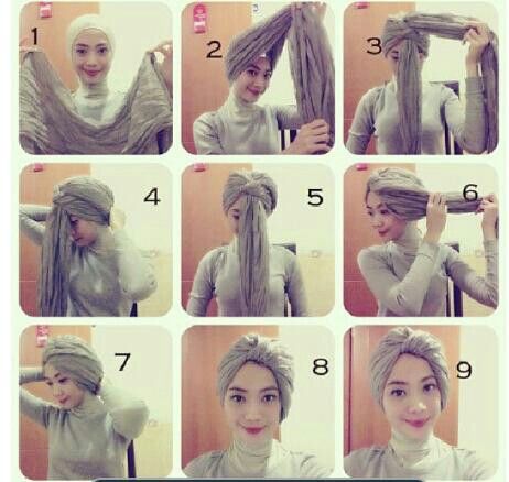 Tutorial Hijab Turban Untuk Santai | latest beautiful hijab styles tutorial 2017 18 different face shapes Tutorial Hijab Turban Untuk Santai | latest beautiful hijab styles tutorial 2017 18 different face shapes