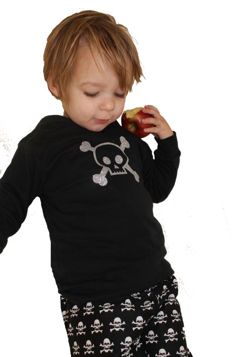 SKULL CROSSBONES MITTENS alternative baby clothes girl boy newborn scratch fun