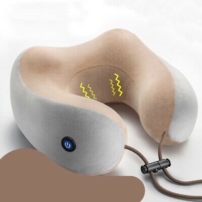 Home, Furniture & DIY Travel Pillows Grey Vibrating Massage Pillow, Travel