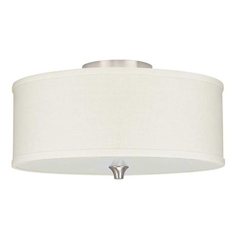 Semi-Flush Chrome Shining SPARKSOR Pendant Light Shade Ceiling Light,SPAKRSOR Modern Fabric for Bedroom Living Room E26 3 Bulbs 2 Tiers Round Pendant Lamp Large Black Drum Lampshade Energy Class A++