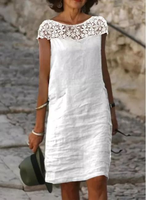 Vestido Mujer Lino 123.-Beige Vestido Mujer Lino 123.-Beige