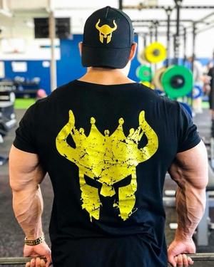 Mens Muscle Fit T Shirt Bodybuilding Crossfit Gym Top UK Seller for Viking Fans