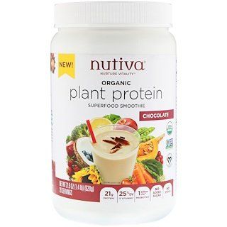 Nutiva Organic Plant Protein Chocolate 1 4 Lb 620 G Discontinued Item Plant Protein Superfood Protein Organic Plants