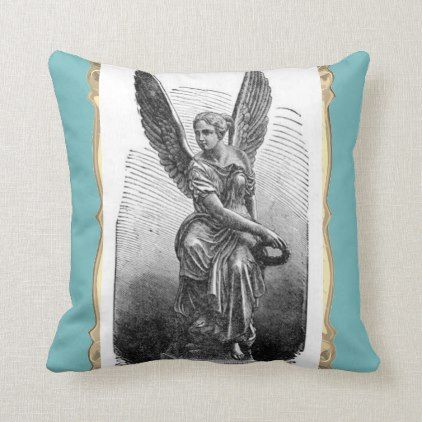 Angel Statue Throw Pillow Zazzle Com Throw Pillows Pillows White Elephant Gifts Funny