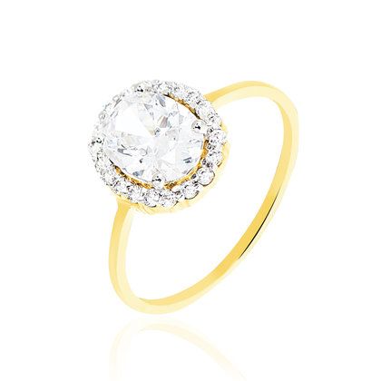 bague solitaire sarah or blanc et oxydes bague solitaire sarah or blanc et oxydes