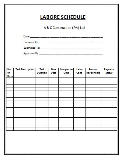 6 monthly employee schedule