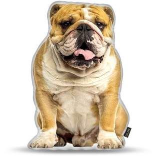Ebern Designs Matthies English Bulldog Throw Pillow Dog Memorial