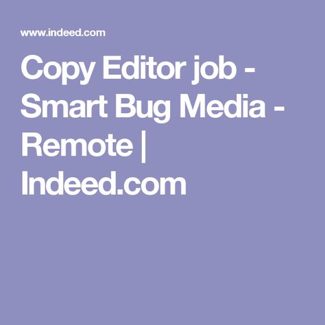 Copy Editor job - Smart Bug Media - Remote Indeed Working - executive editor job description Copy Editor job - Smart Bug Media - Remote Indeed Working - executive editor job description