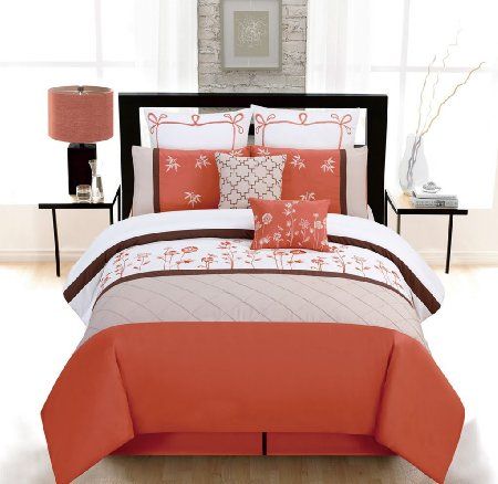 44 Orange Bedding Ideas Bed Comforters Sets Orange Bedding Bed Comforters, Orange And Grey King Size Bedding