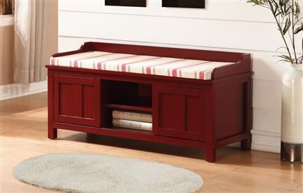 Red 2024 storage bench
