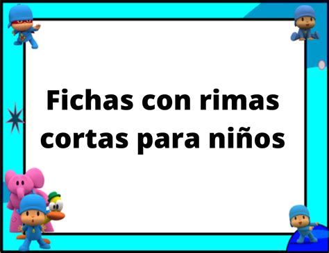 Rimas Tarjetas De Palabras Que Riman Spanish Rhyming Rimas Cortas Para Niños Rimas Infantiles Palabras Que Riman