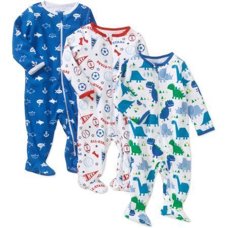 Blue Whales Hudson Baby Boy Zipper Sleep N Play 2-Pack