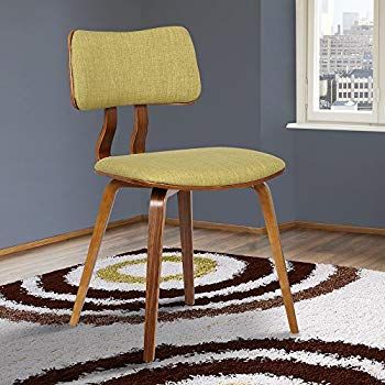 Amazon Com Armen Living Butterfly Dining Chair In Charcoal Fabric And Walnut Wood Finish Mid Century Dining Chairs Upholstered Dining Chairs Dining Chairs